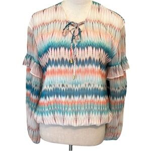 Women's Multicolor Patterned Western Top